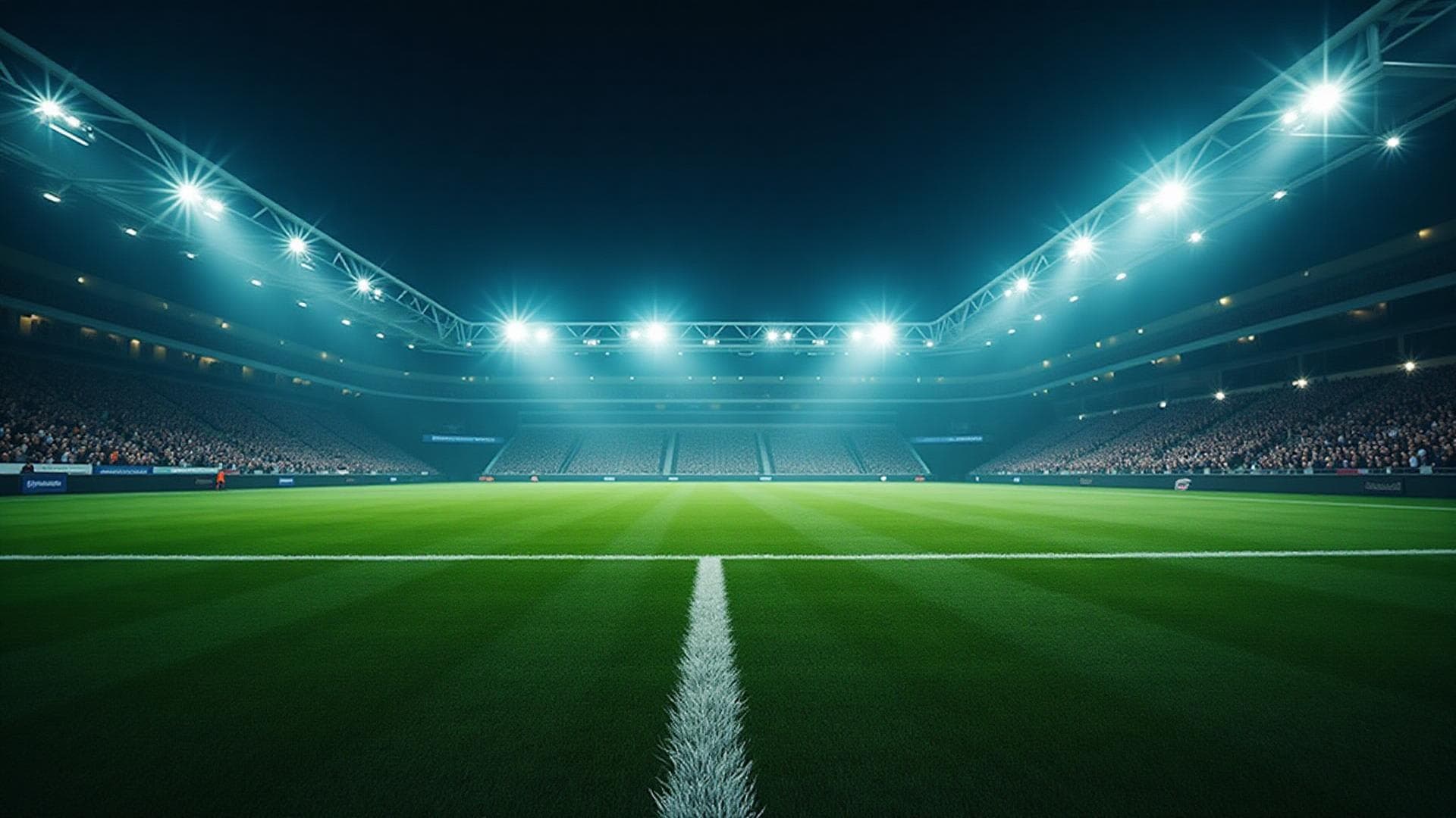 Cricket stadium at dusk